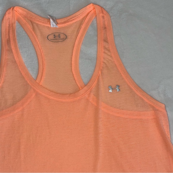 Under Armour Orange Tank Top Racerback Performance - Picture 2 of 5